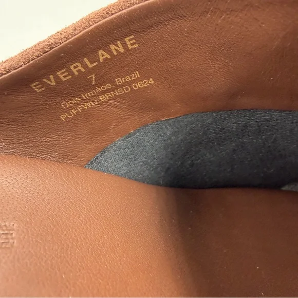 NEW Everlane Dark Umber Brown Suede Wooden Puffa Platform Clog 7 - Picture 14 of 16